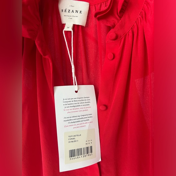Sezane Silk Castelle Top size 34 | us size 2 - Picture 4 of 5